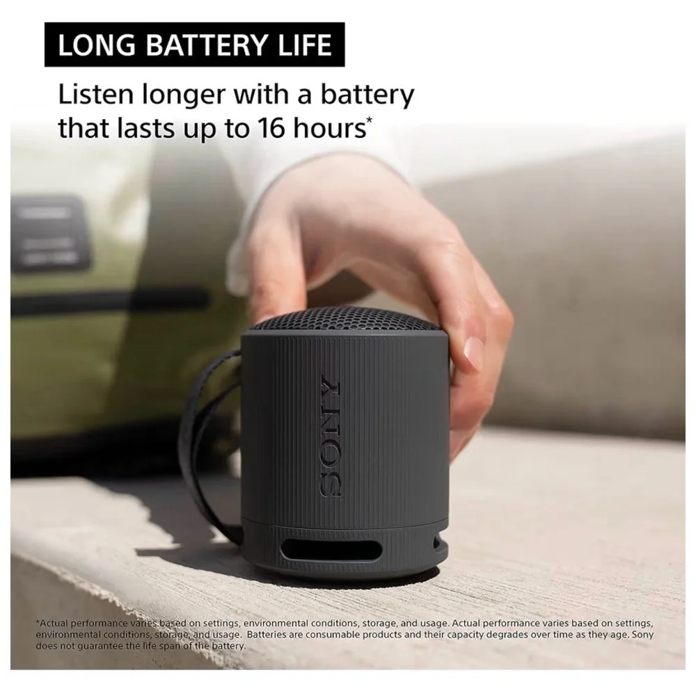 Sony SRS-XB100 Wireless Bluetooth Portable Travel Speaker Black